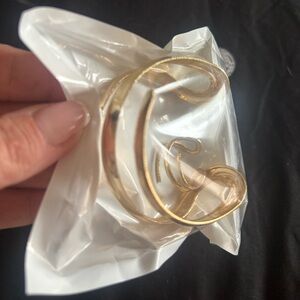 Gold Cuff Bracelet and ring set